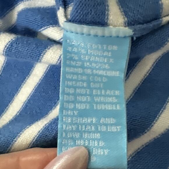 J MCLAUGHLIN Sweater Womens XS Blue White Striped Lightweight Preppy Nautical - Picture 5 of 7